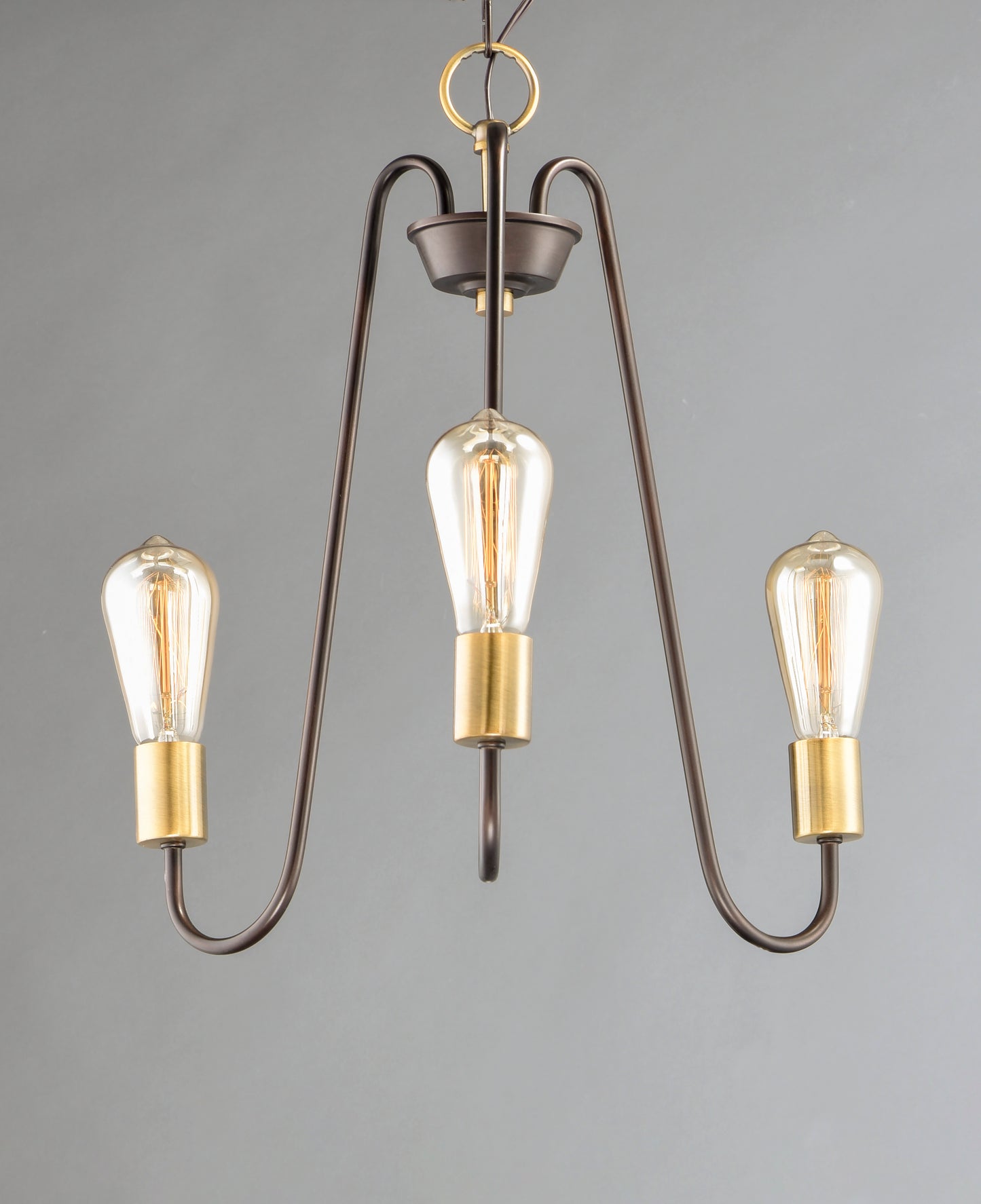 Haven 3-Light Chandelier Oil Rubbed Bronze/Antique Brass by Maxim Lighting