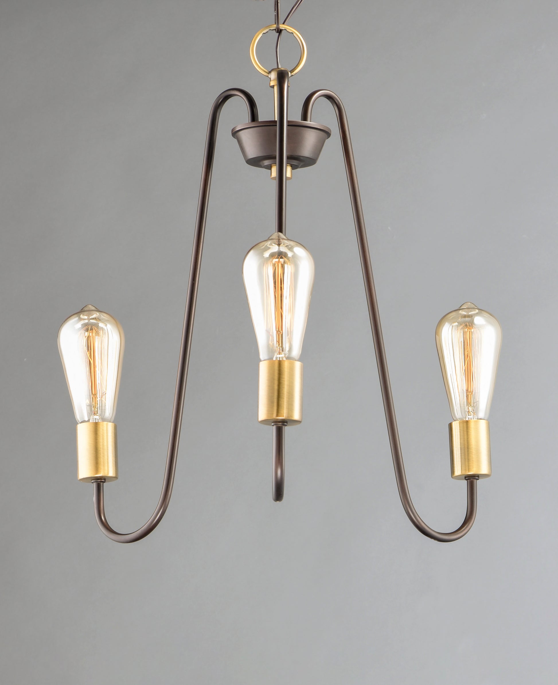 Haven 3-Light Chandelier Oil Rubbed Bronze/Antique Brass by Maxim Lighting