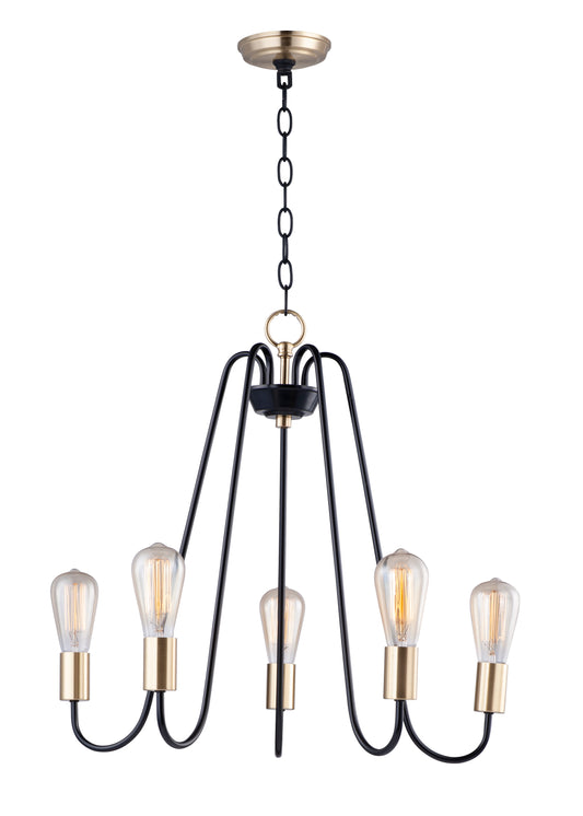 Haven 5-Light Chandelier Oil Rubbed Bronze/Antique Brass by Maxim Lighting