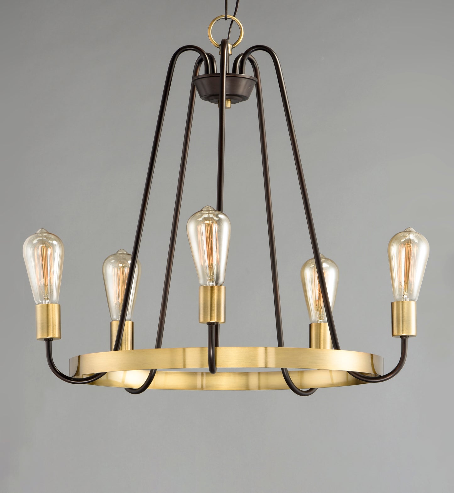 Haven 5-Light Chandelier Oil Rubbed Bronze/Antique Brass by Maxim Lighting