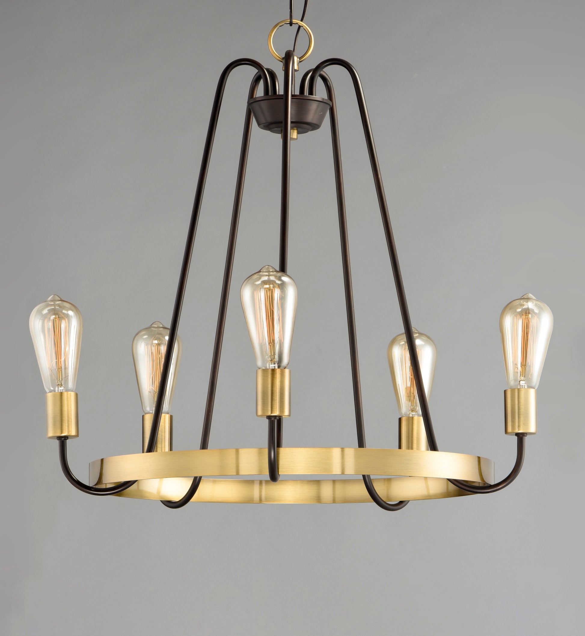 Haven 5-Light Chandelier Oil Rubbed Bronze/Antique Brass by Maxim Lighting