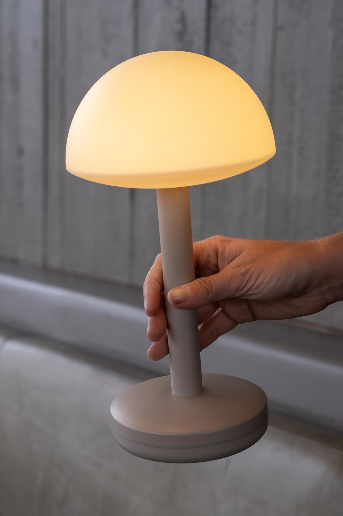 Humble Bug Cordless Smart Table Lamp by Humble, Beige with Frosted Shade (image 22)
