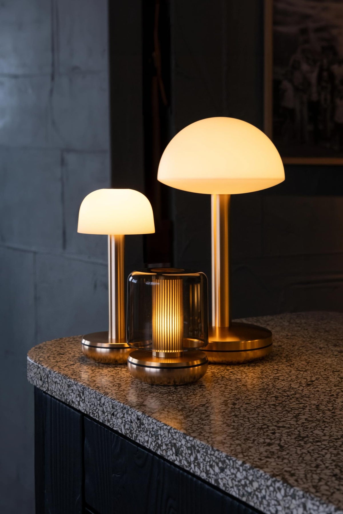 Humble Bug Cordless Smart Table Lamp by Humble, Gold with Frosted Shade (image 13)