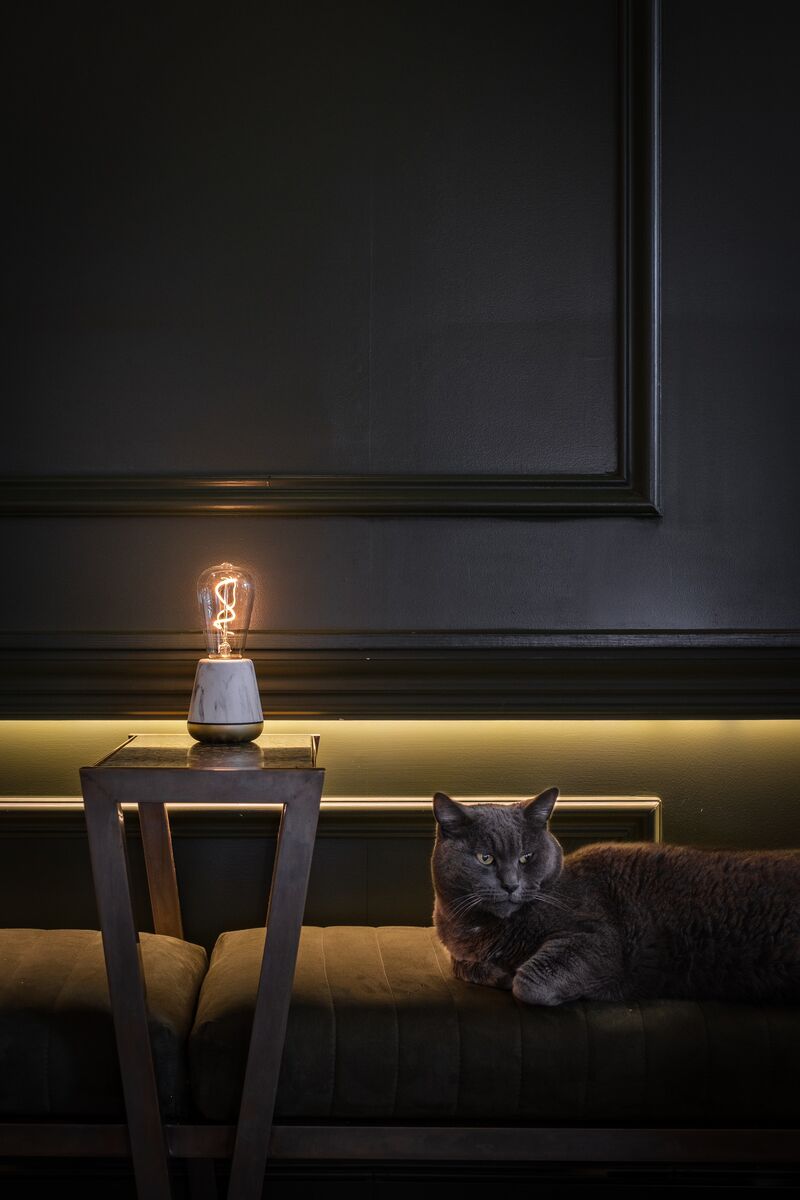 Humble One Cordless Table Lamp by Humble, White Marble (image 36)