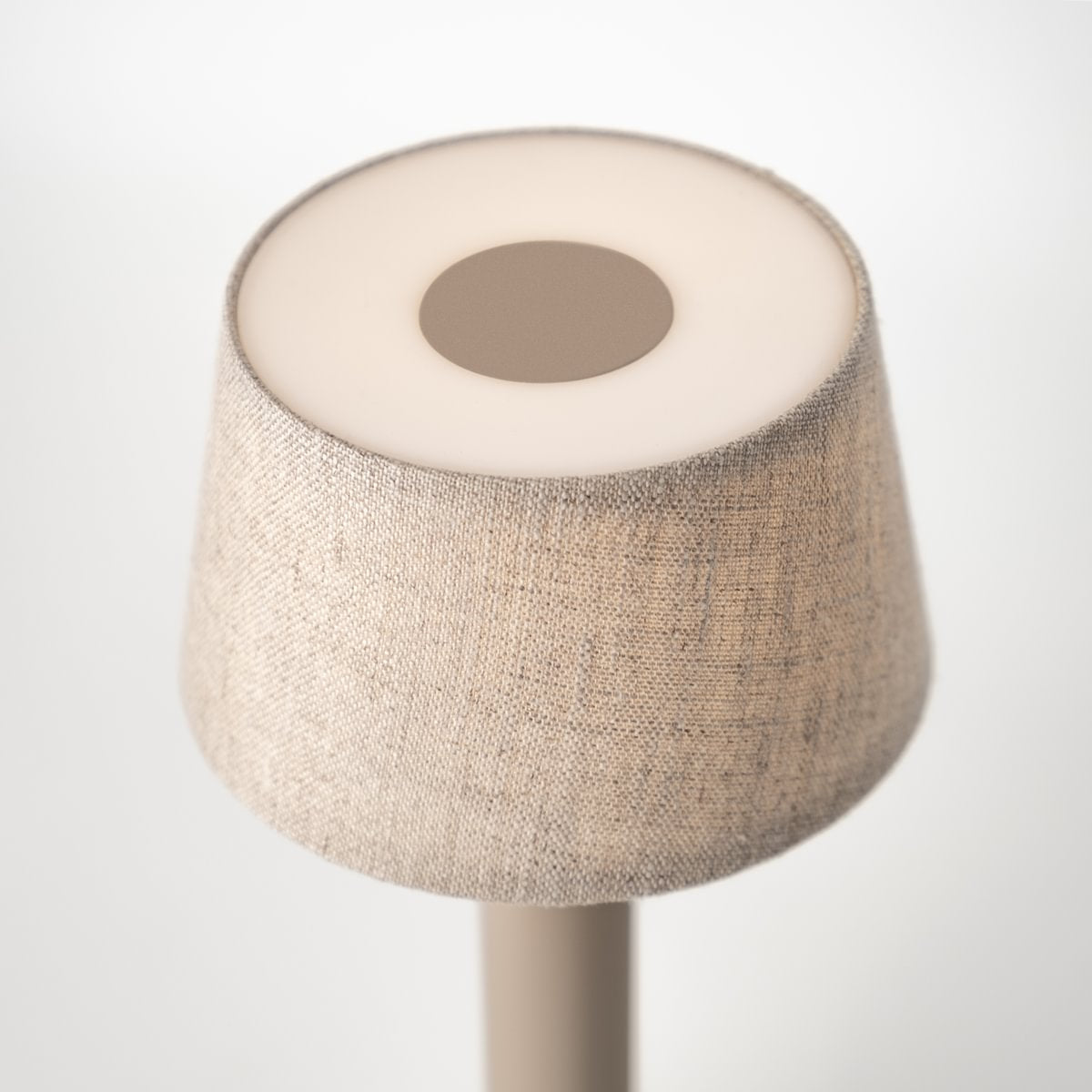 Humble Two Cordless Table Lamp by Humble, Beige with Beige Linen Shade (image 27)