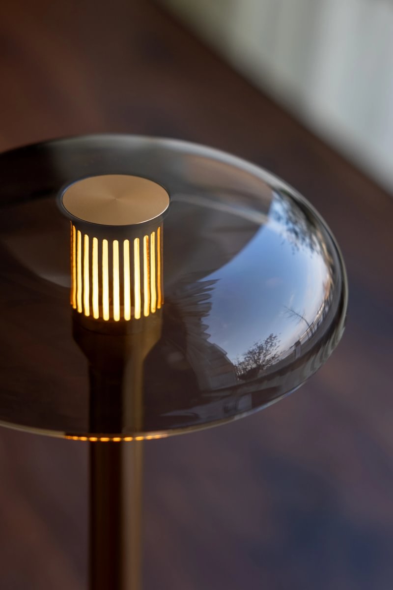 Humble Air Cordless Table Lamp by Humble, Gold with Smoked Shade (image 27)