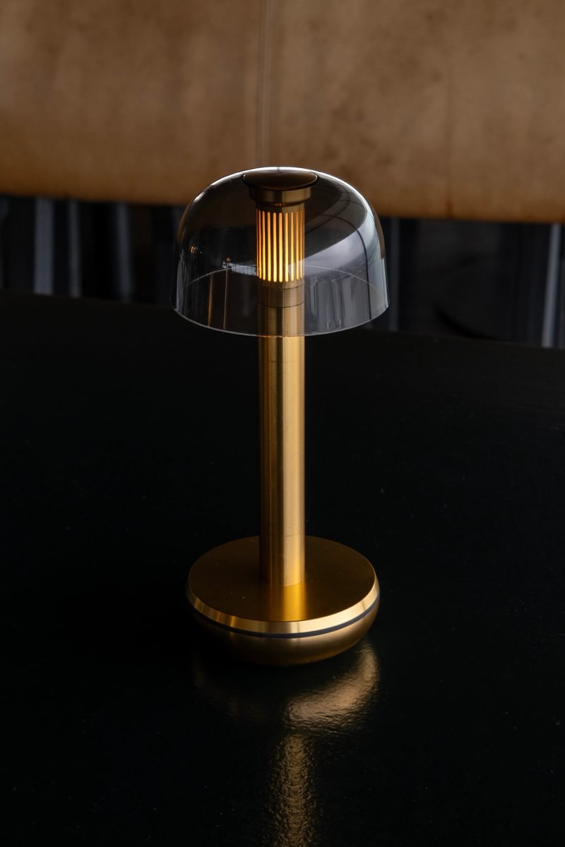 Humble Two Cordless Table Lamp by Humble, Gold with Smoked Shade (image 34)