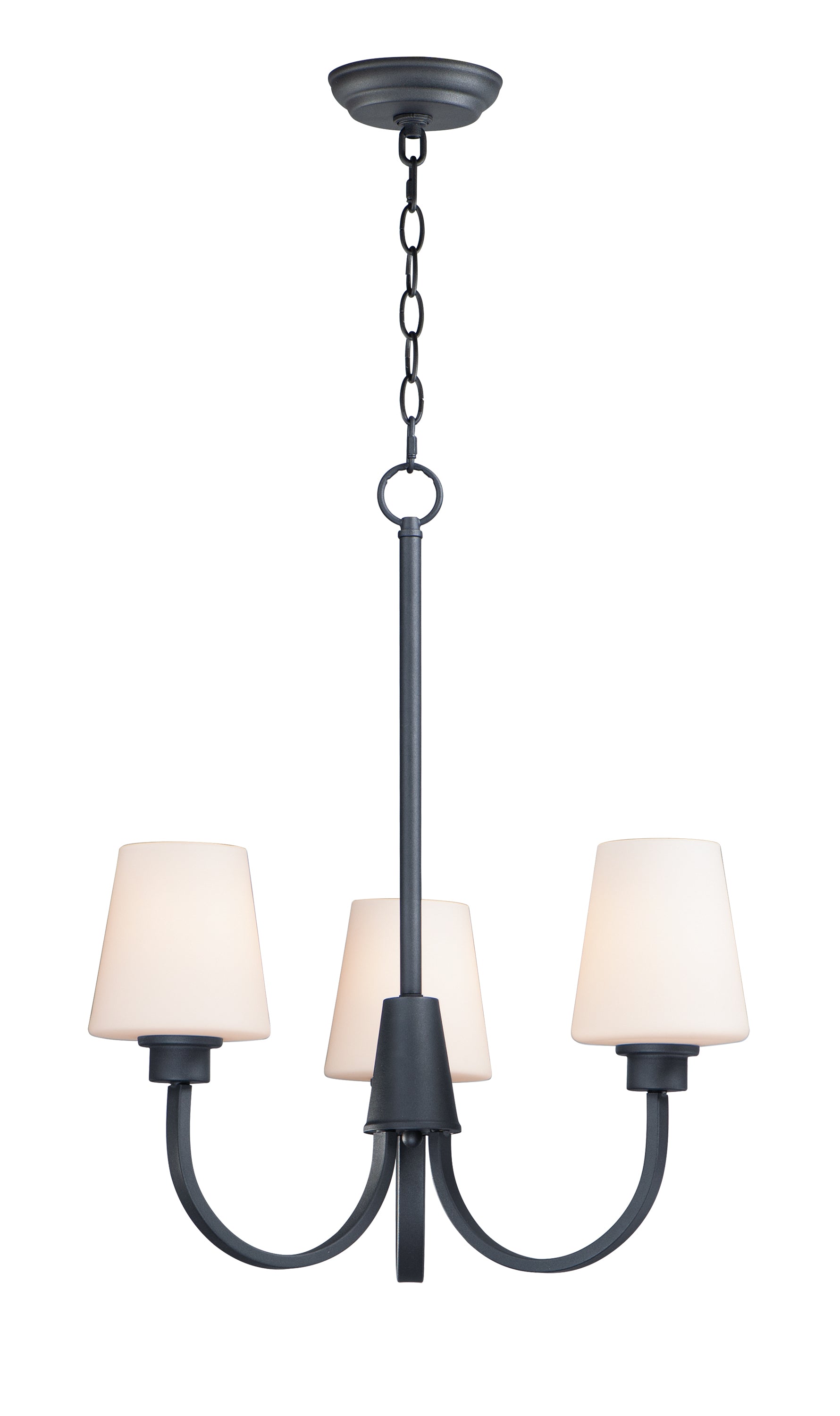 Shelter 3-Light Chandelier Black by Maxim Lighting