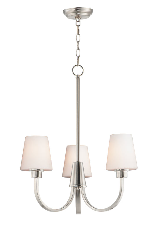 Shelter 3-Light Chandelier Satin Nickel by Maxim Lighting