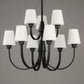 Shelter 9-Light Chandelier Black by Maxim Lighting