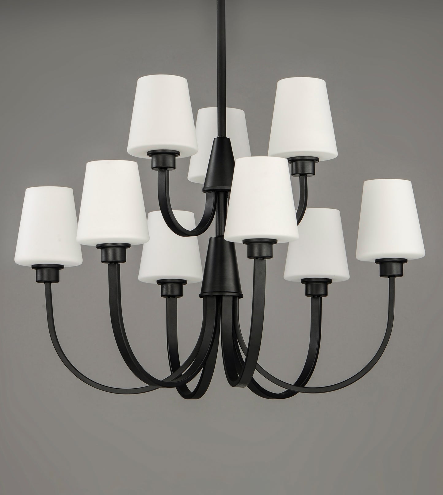 Shelter 9-Light Chandelier Black by Maxim Lighting