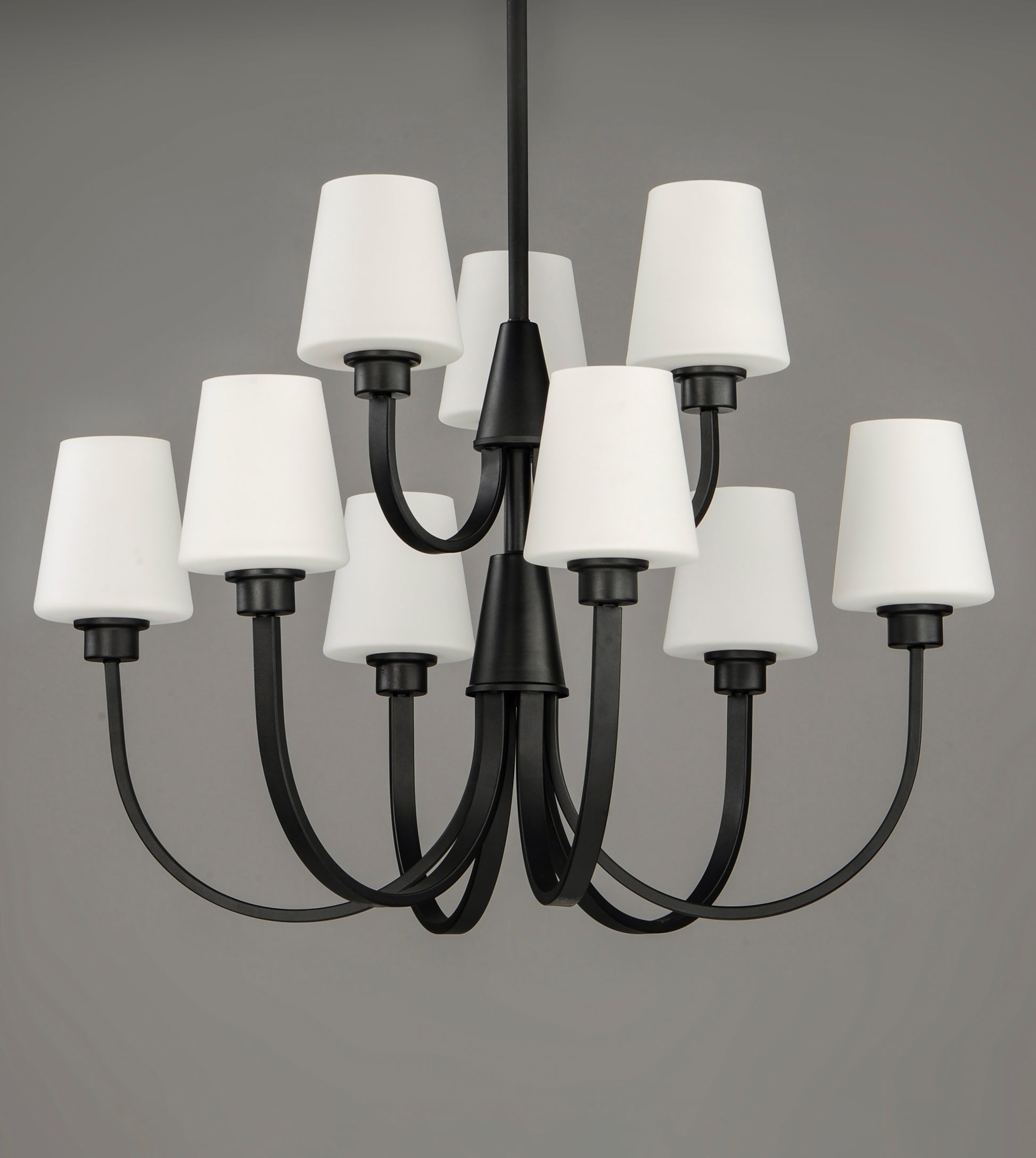 Shelter 9-Light Chandelier Black by Maxim Lighting