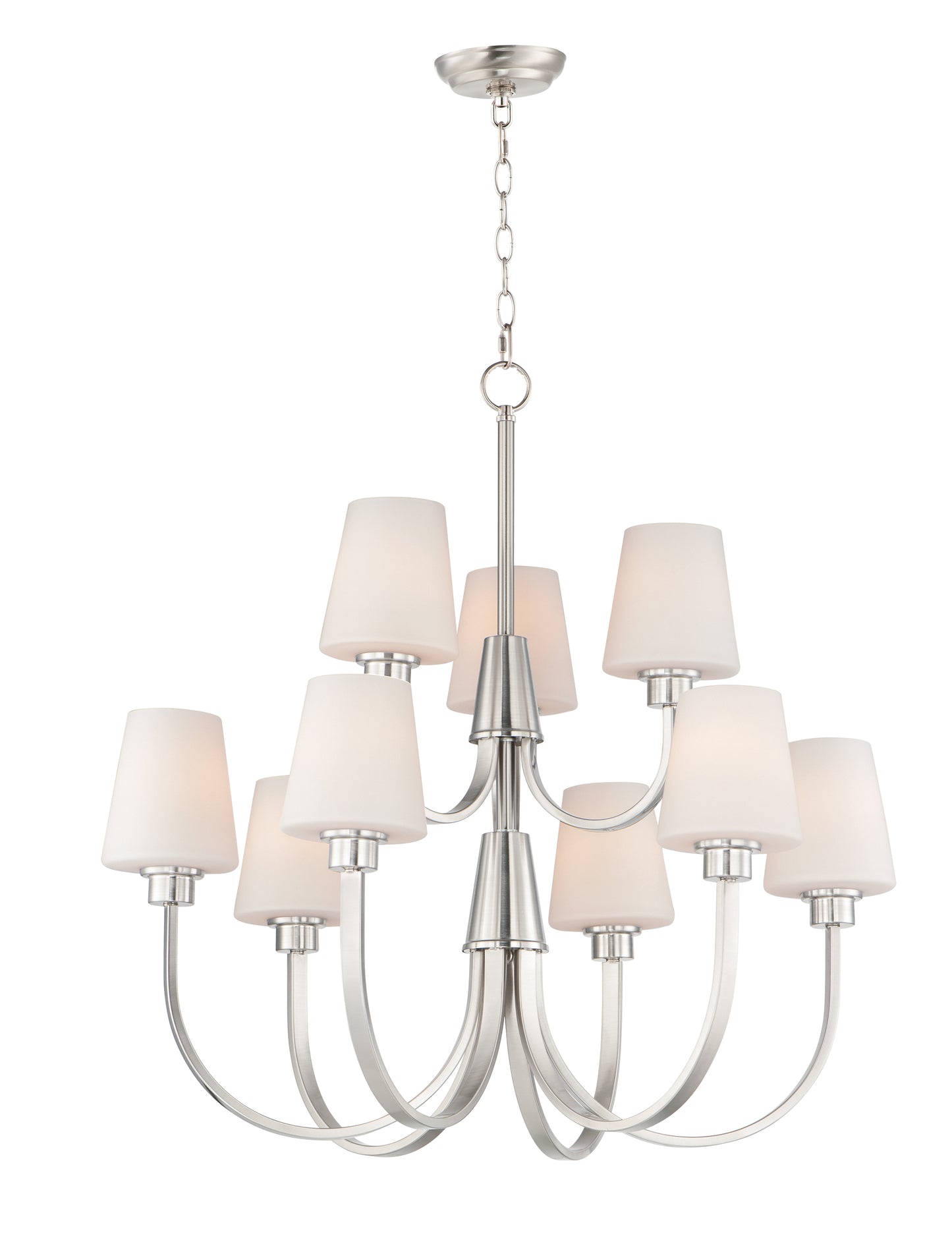 Shelter 9-Light Chandelier Satin Nickel by Maxim Lighting