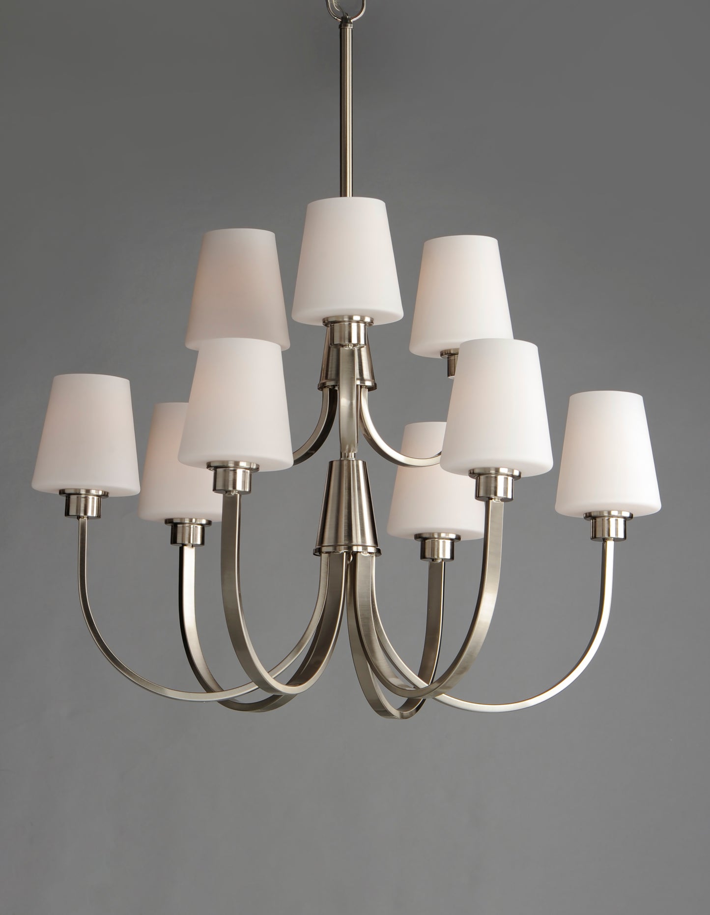 Shelter 9-Light Chandelier Satin Nickel by Maxim Lighting