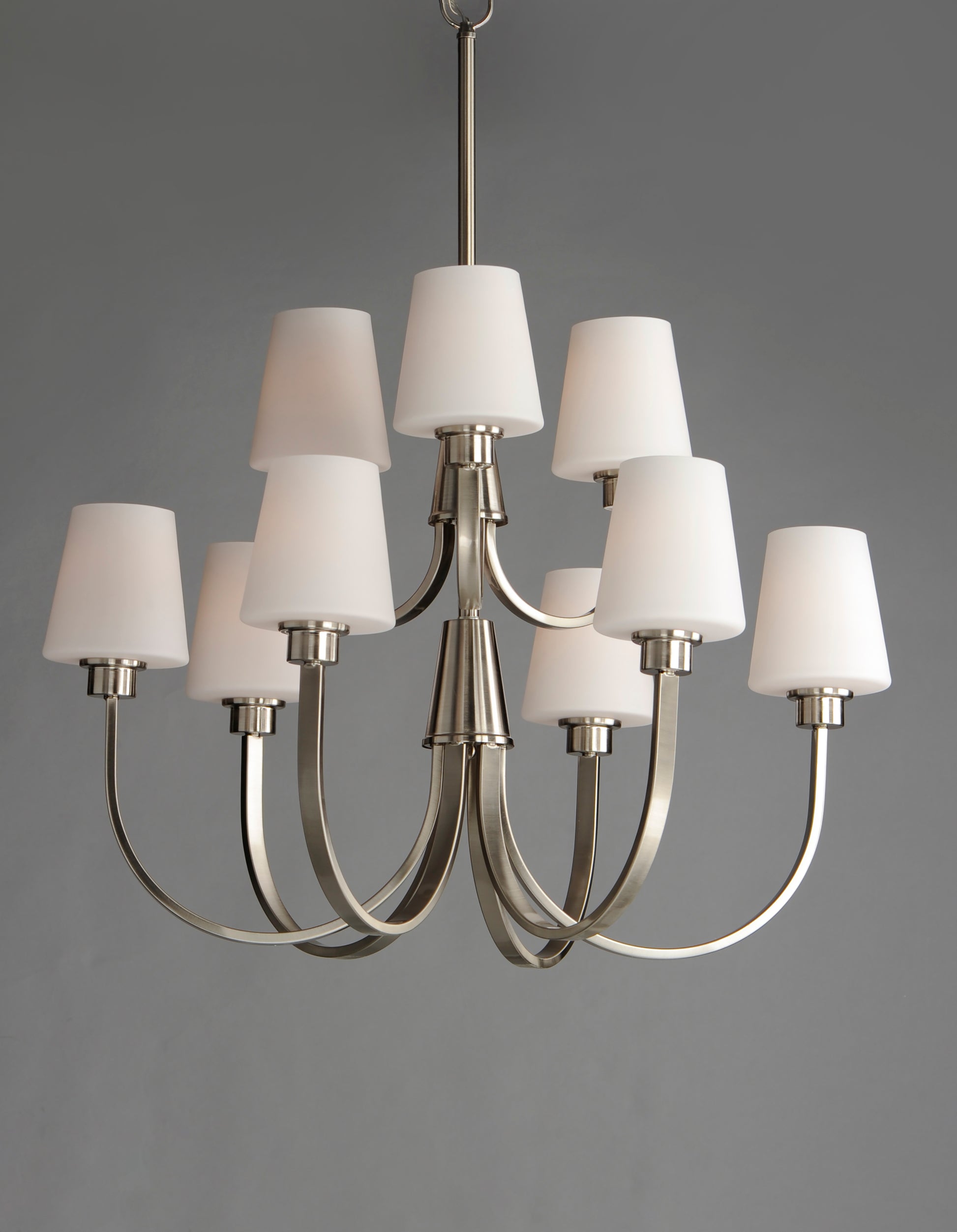 Shelter 9-Light Chandelier Satin Nickel by Maxim Lighting
