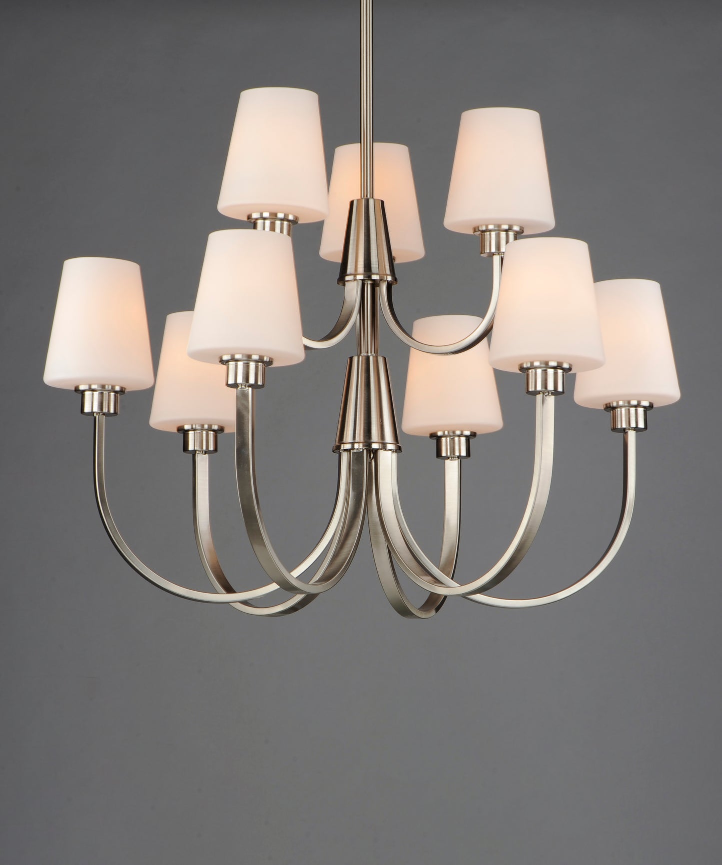 Shelter 9-Light Chandelier Satin Nickel by Maxim Lighting