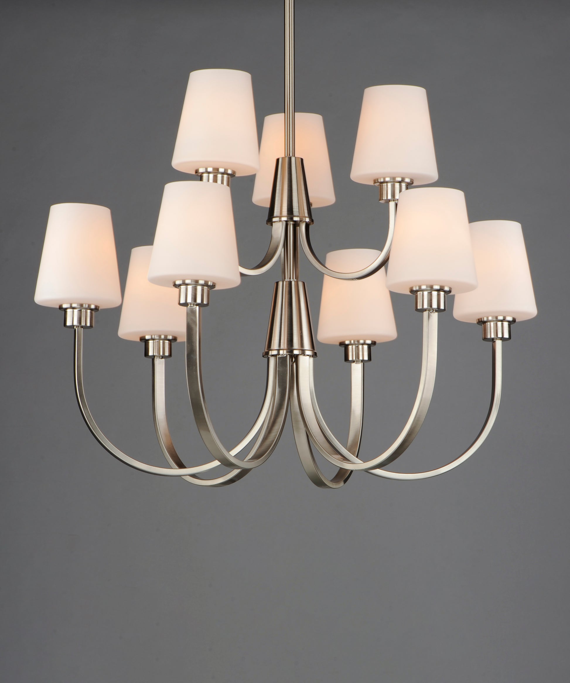 Shelter 9-Light Chandelier Satin Nickel by Maxim Lighting