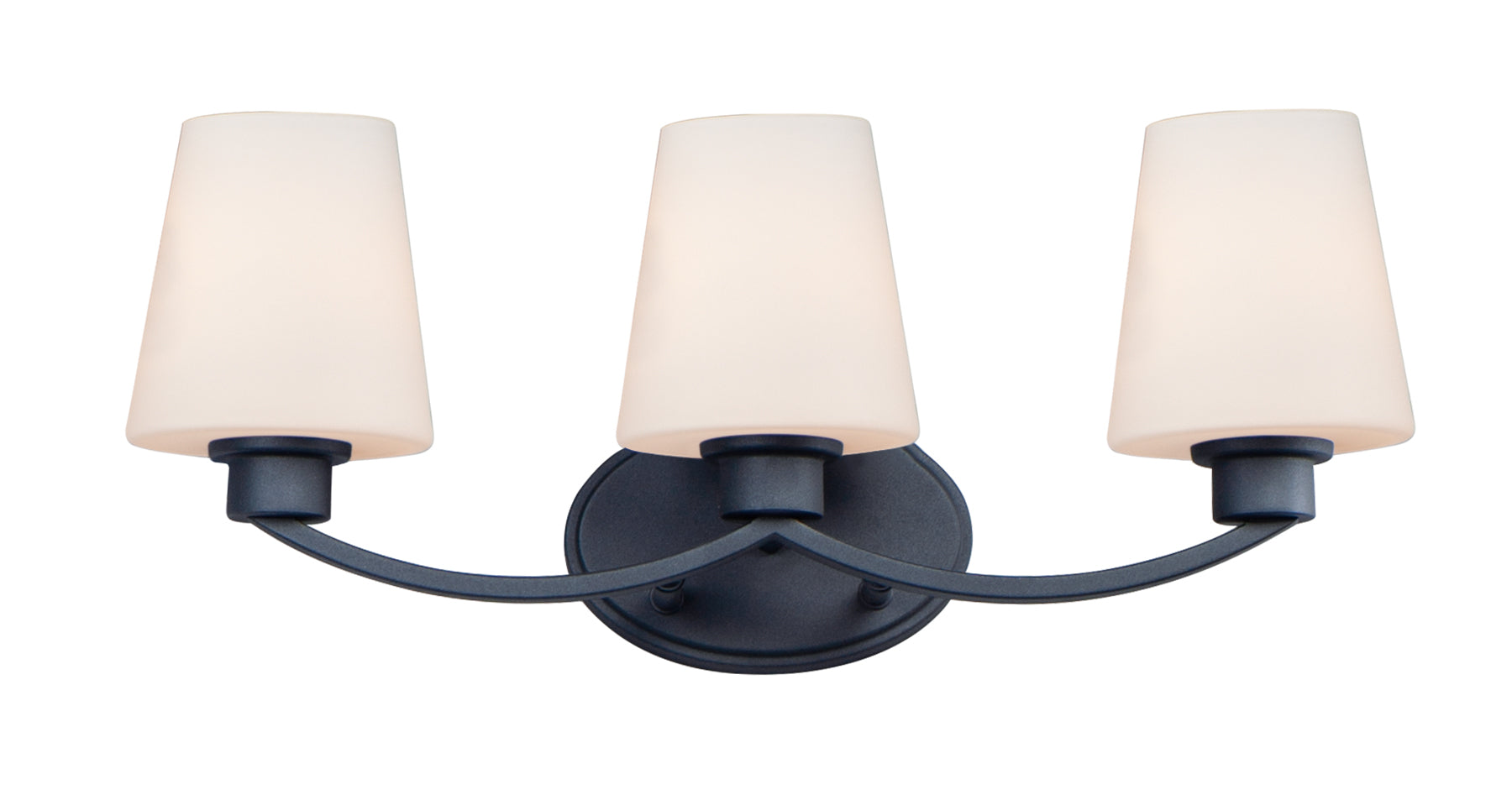 Shelter 3-Light Bath Vanity Black by Maxim Lighting