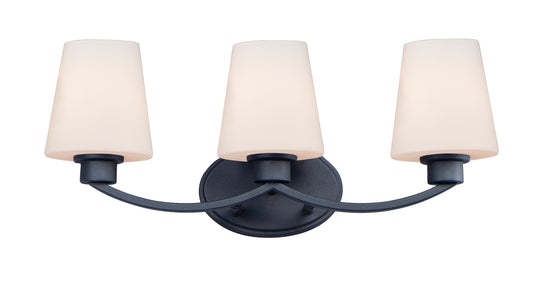 Shelter 3-Light Bath Vanity Black by Maxim Lighting