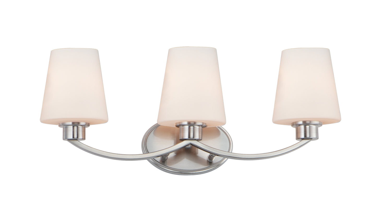 Shelter 3-Light Bath Vanity Satin Nickel by Maxim Lighting