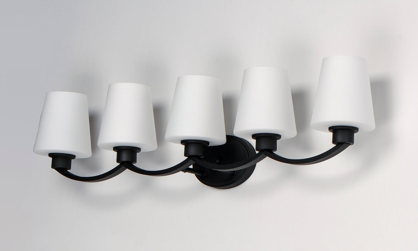 Shelter 5-Light Bath Vanity Black by Maxim Lighting