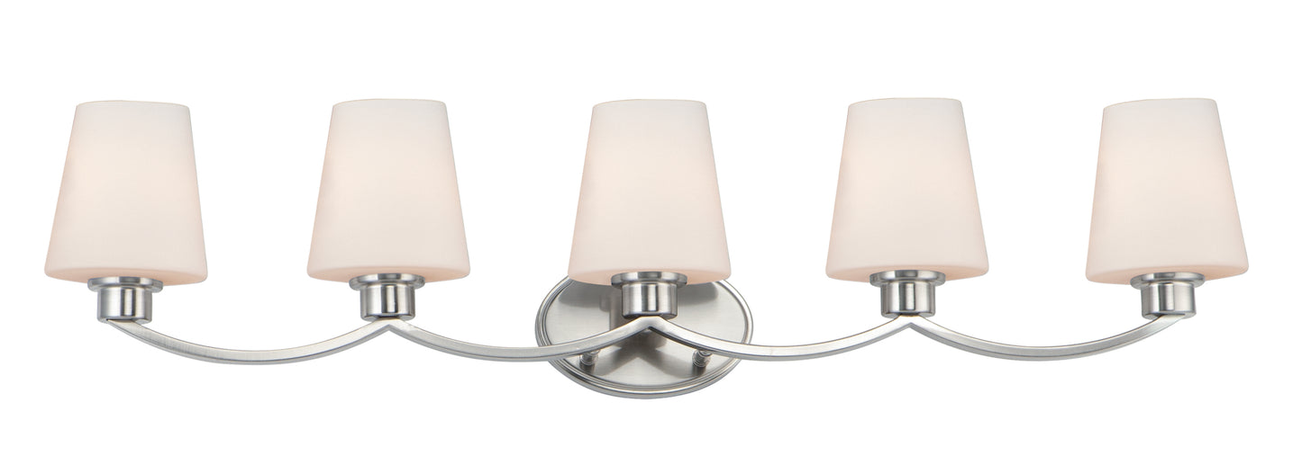 Shelter 5-Light Bath Vanity Satin Nickel by Maxim Lighting