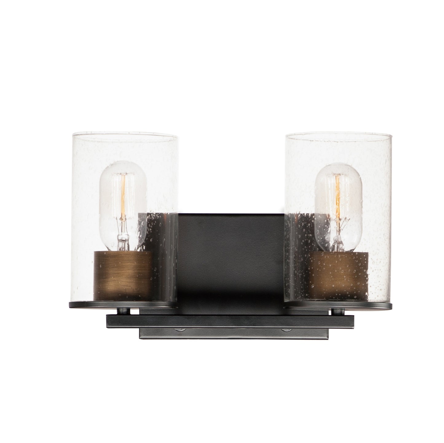Sleek 2-Light Bath Vanity Antique Brass/Black by Maxim Lighting