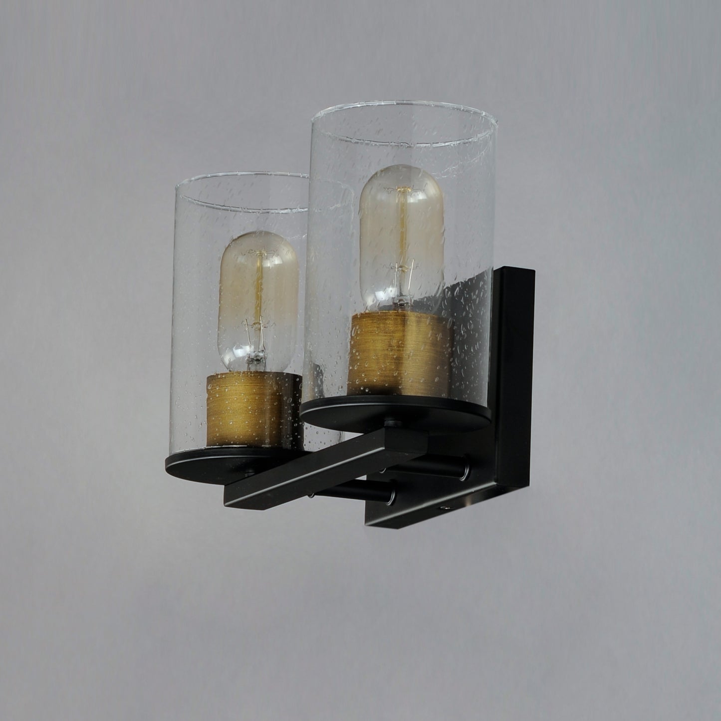 Sleek 2-Light Bath Vanity Antique Brass/Black by Maxim Lighting