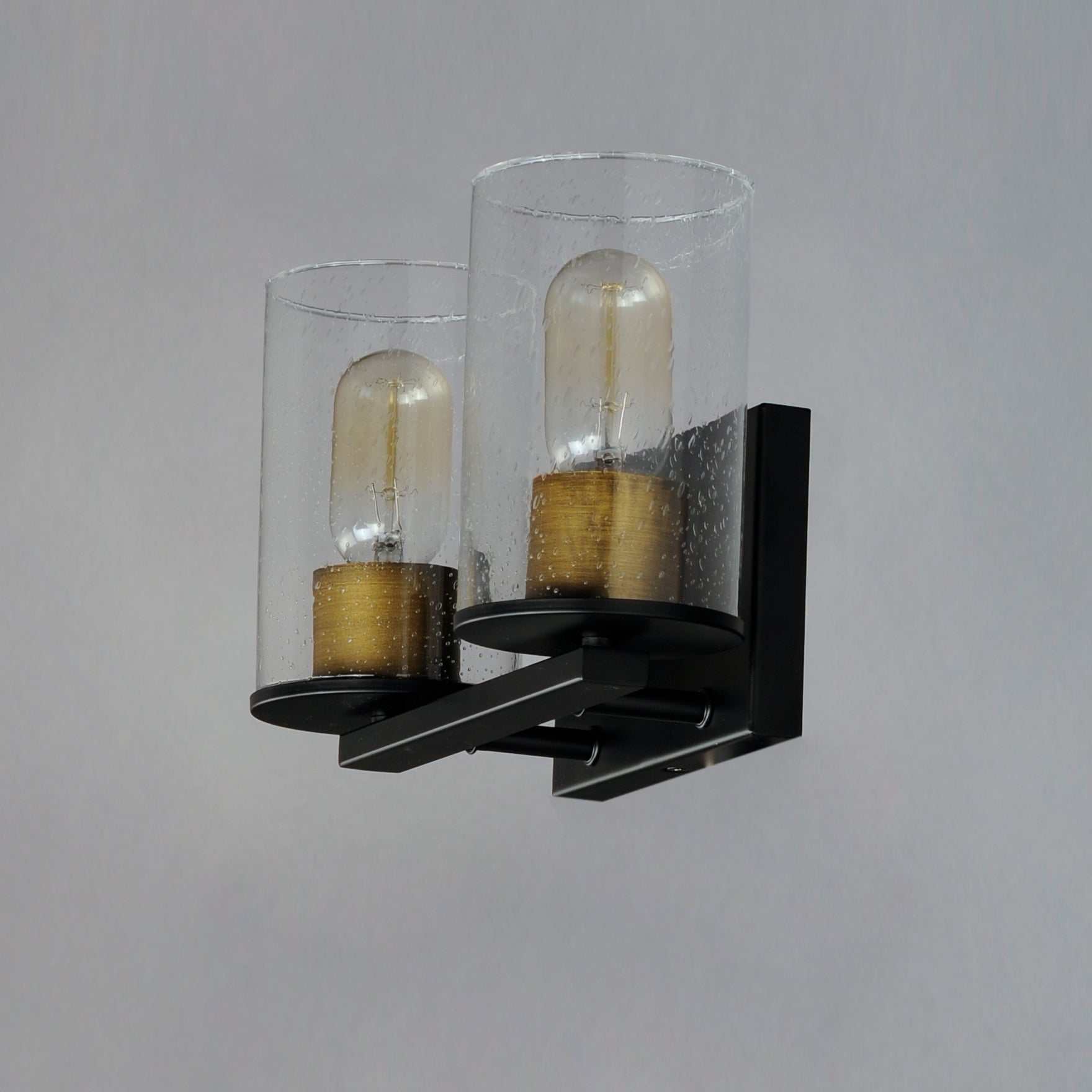 Sleek 2-Light Bath Vanity Antique Brass/Black by Maxim Lighting