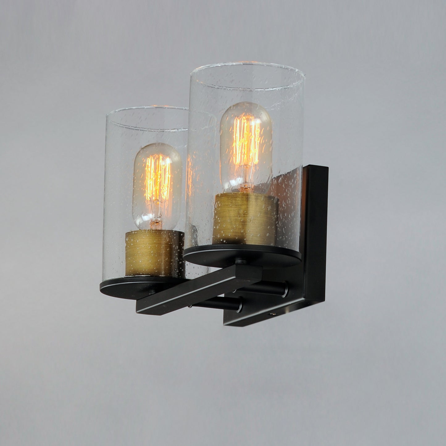 Sleek 2-Light Bath Vanity Antique Brass/Black by Maxim Lighting