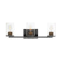 Sleek 3-Light Bath Vanity Antique Brass/Black by Maxim Lighting