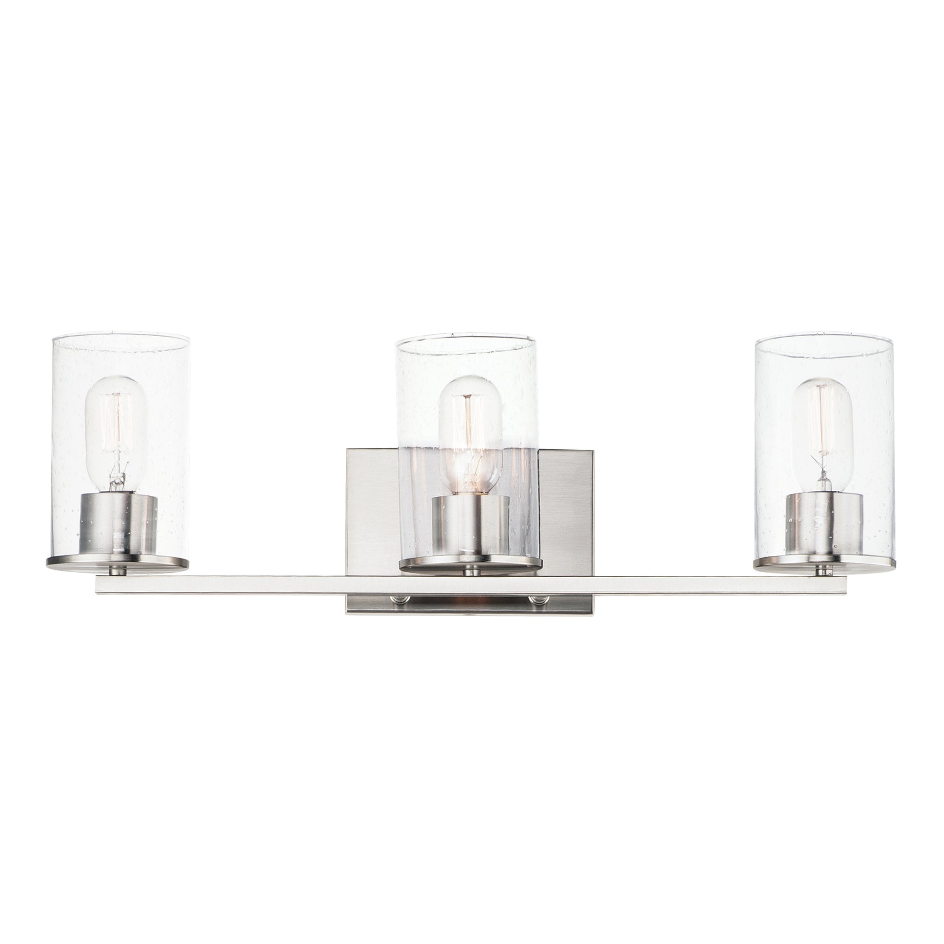 Sleek 3-Light Bath Vanity Satin Nickel by Maxim Lighting