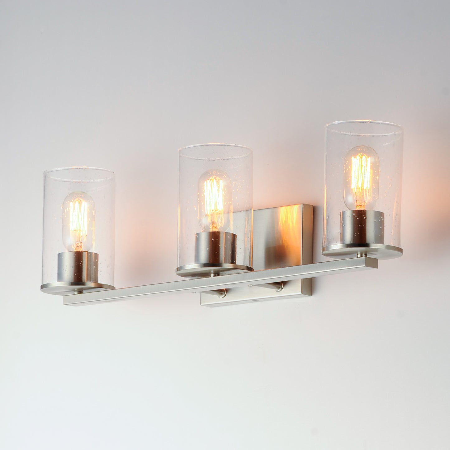 Sleek 3-Light Bath Vanity Satin Nickel by Maxim Lighting