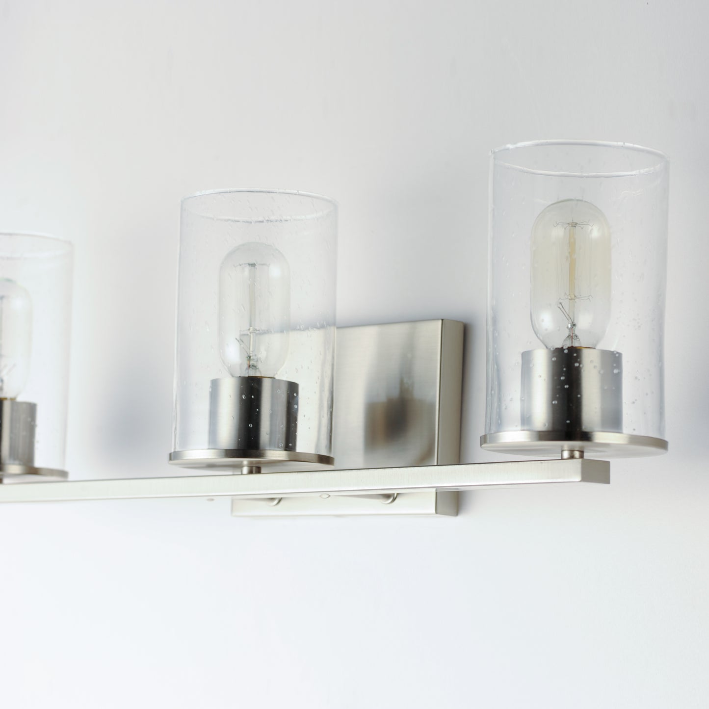 Sleek 3-Light Bath Vanity Satin Nickel by Maxim Lighting