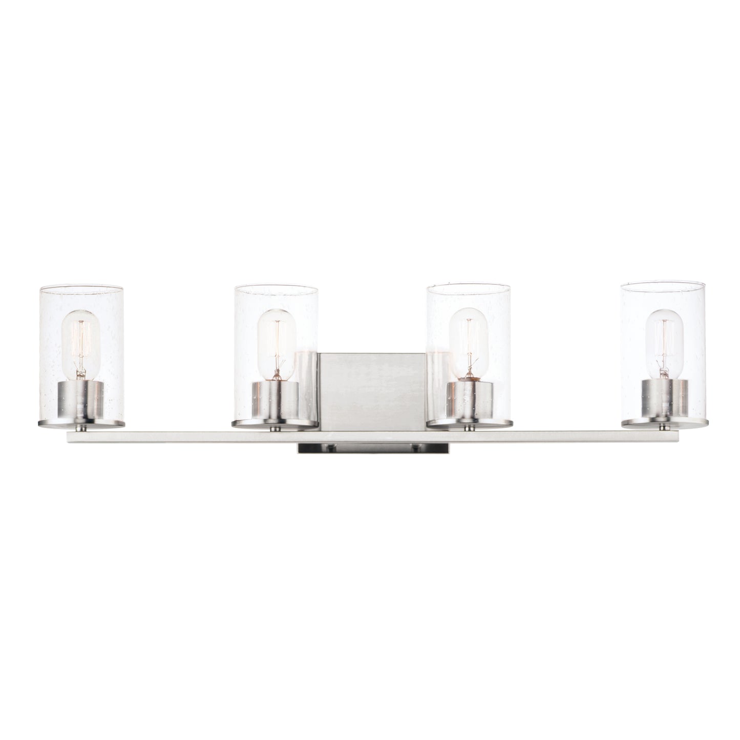 Sleek 4-Light Bath Vanity Satin Nickel by Maxim Lighting
