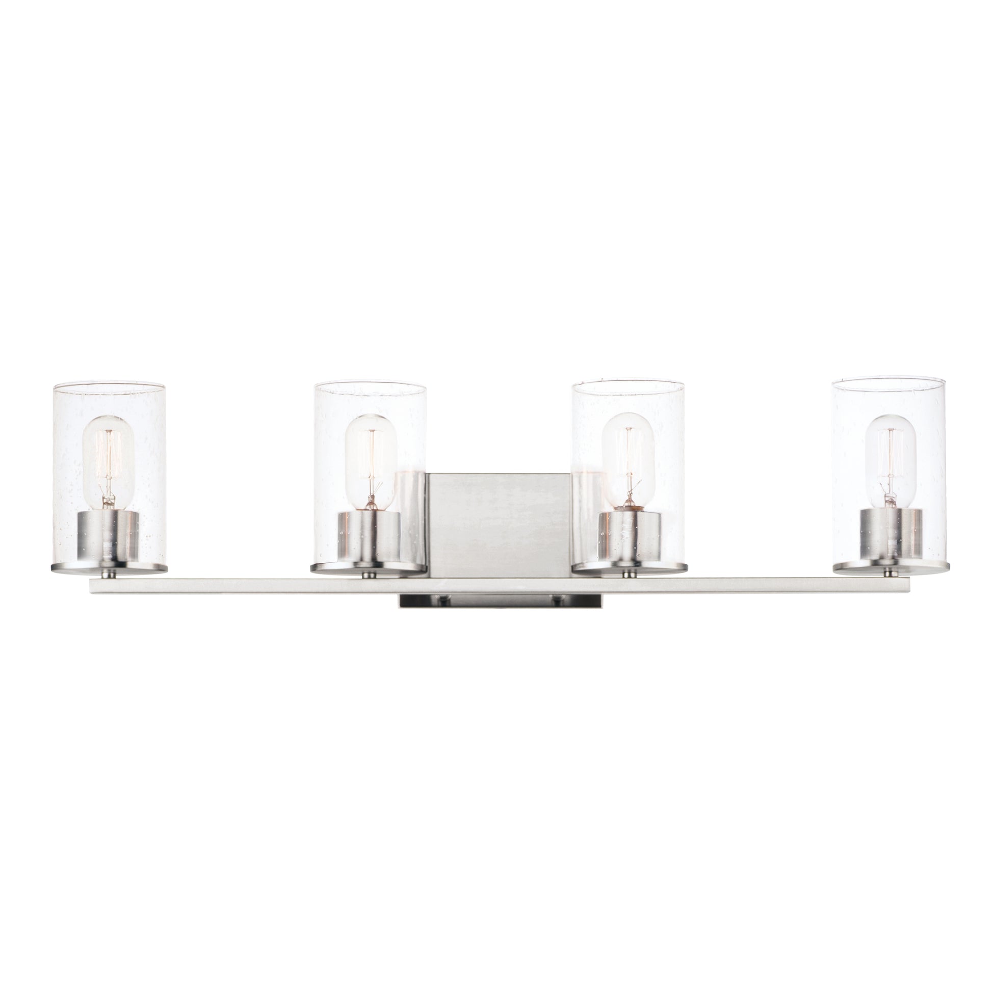 Sleek 4-Light Bath Vanity Satin Nickel by Maxim Lighting
