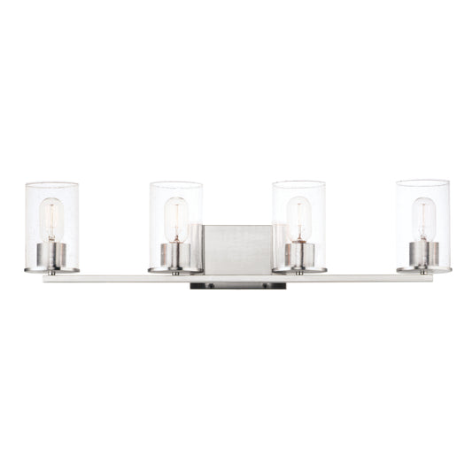 Sleek 4-Light Bath Vanity Satin Nickel by Maxim Lighting