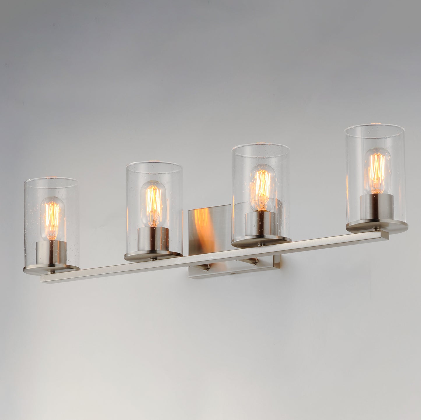 Sleek 4-Light Bath Vanity Satin Nickel by Maxim Lighting