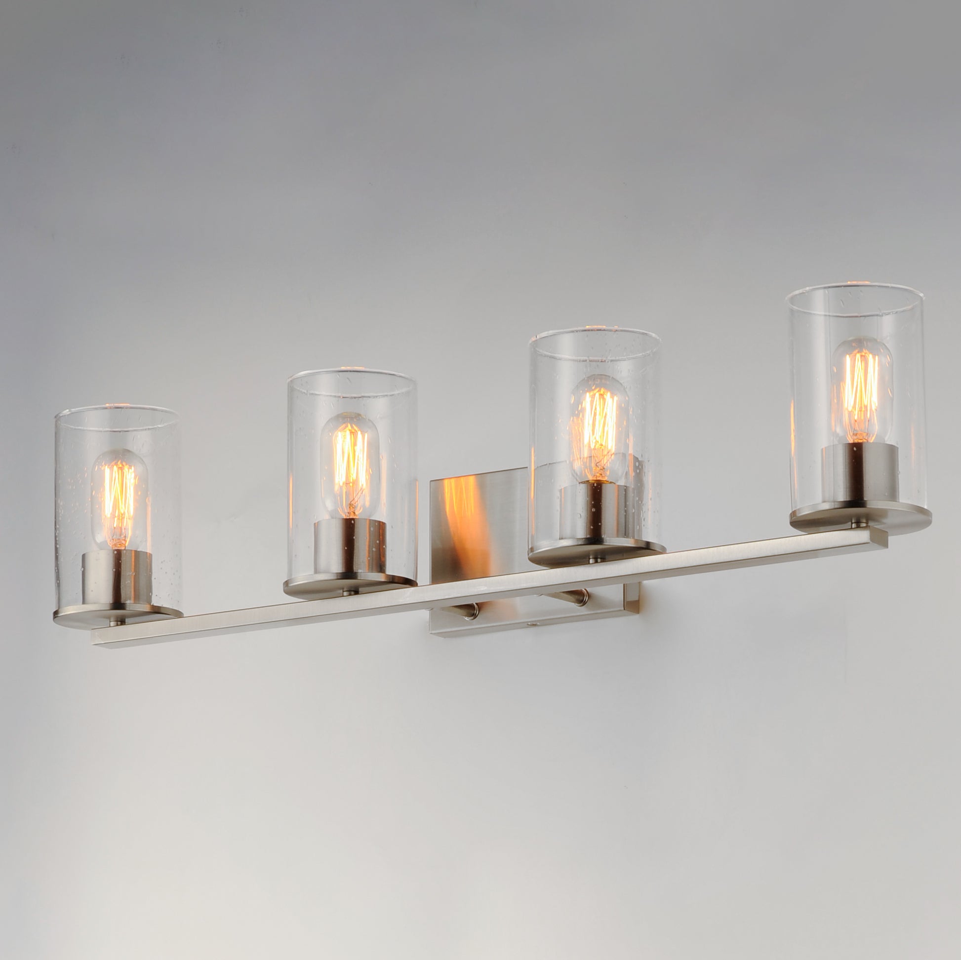 Sleek 4-Light Bath Vanity Satin Nickel by Maxim Lighting