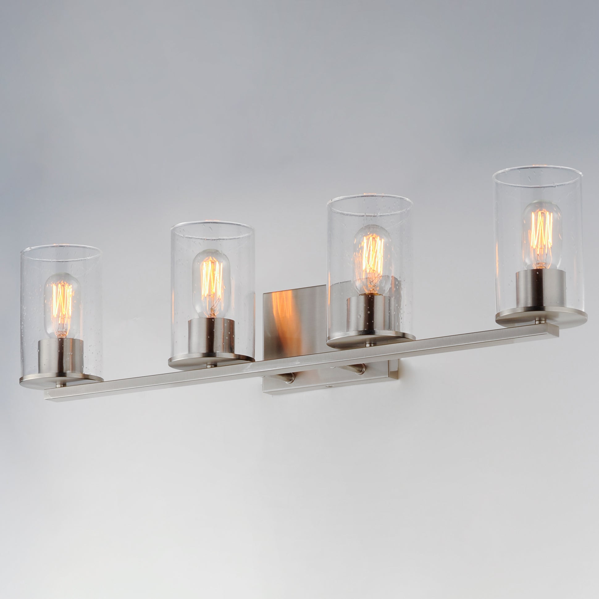 Sleek 4-Light Bath Vanity Satin Nickel by Maxim Lighting