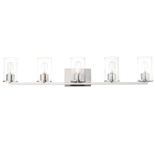 Sleek 5-Light Bath Vanity Satin Nickel by Maxim Lighting