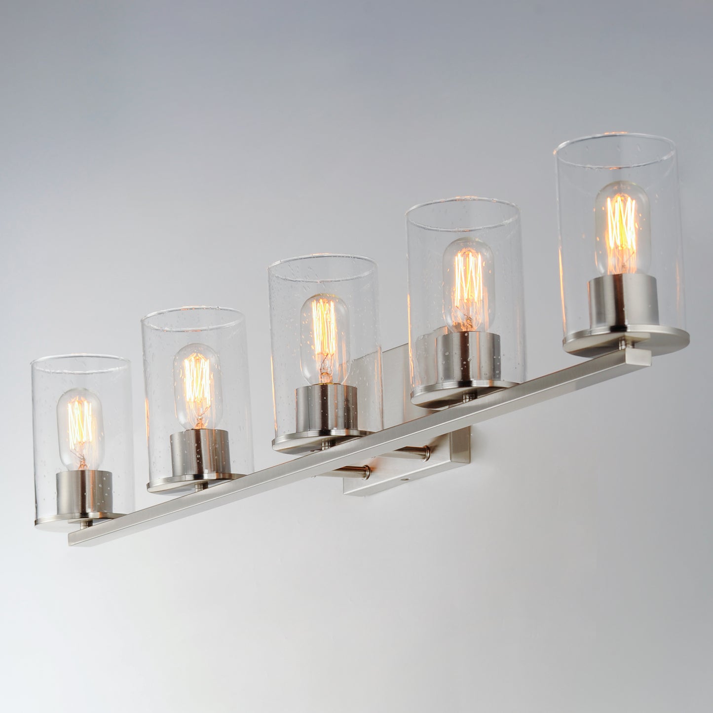 Sleek 5-Light Bath Vanity Satin Nickel by Maxim Lighting