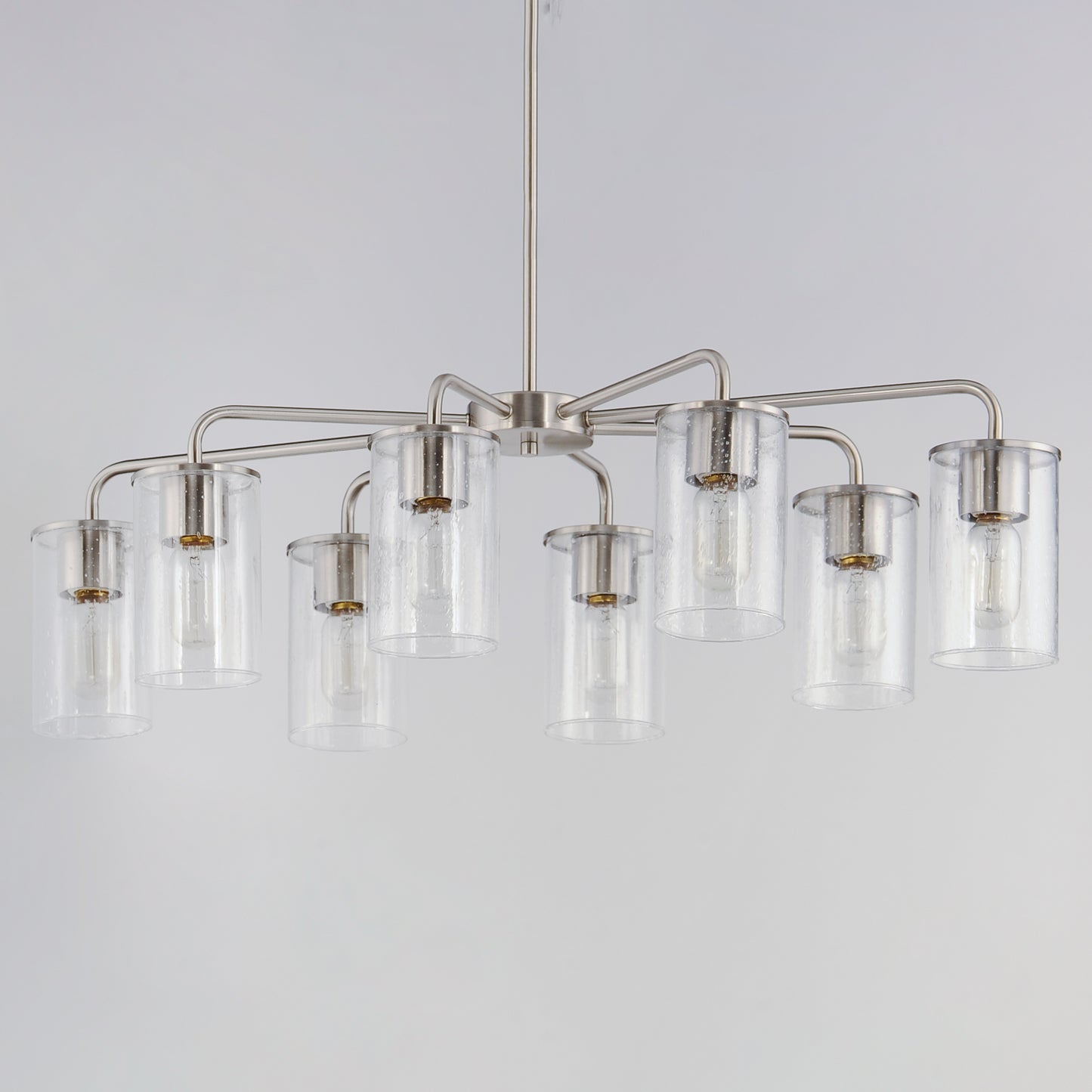 Sleek 8-Light Chandelier Satin Nickel by Maxim Lighting