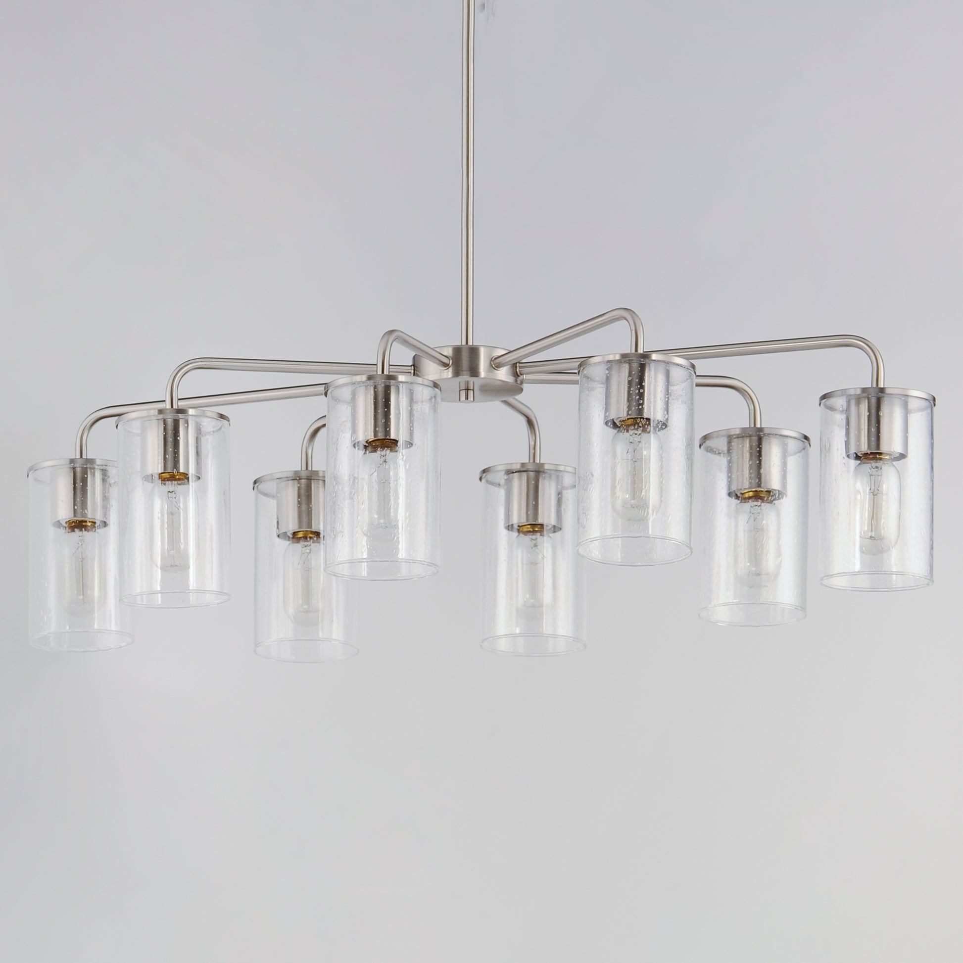 Sleek 8-Light Chandelier Satin Nickel by Maxim Lighting