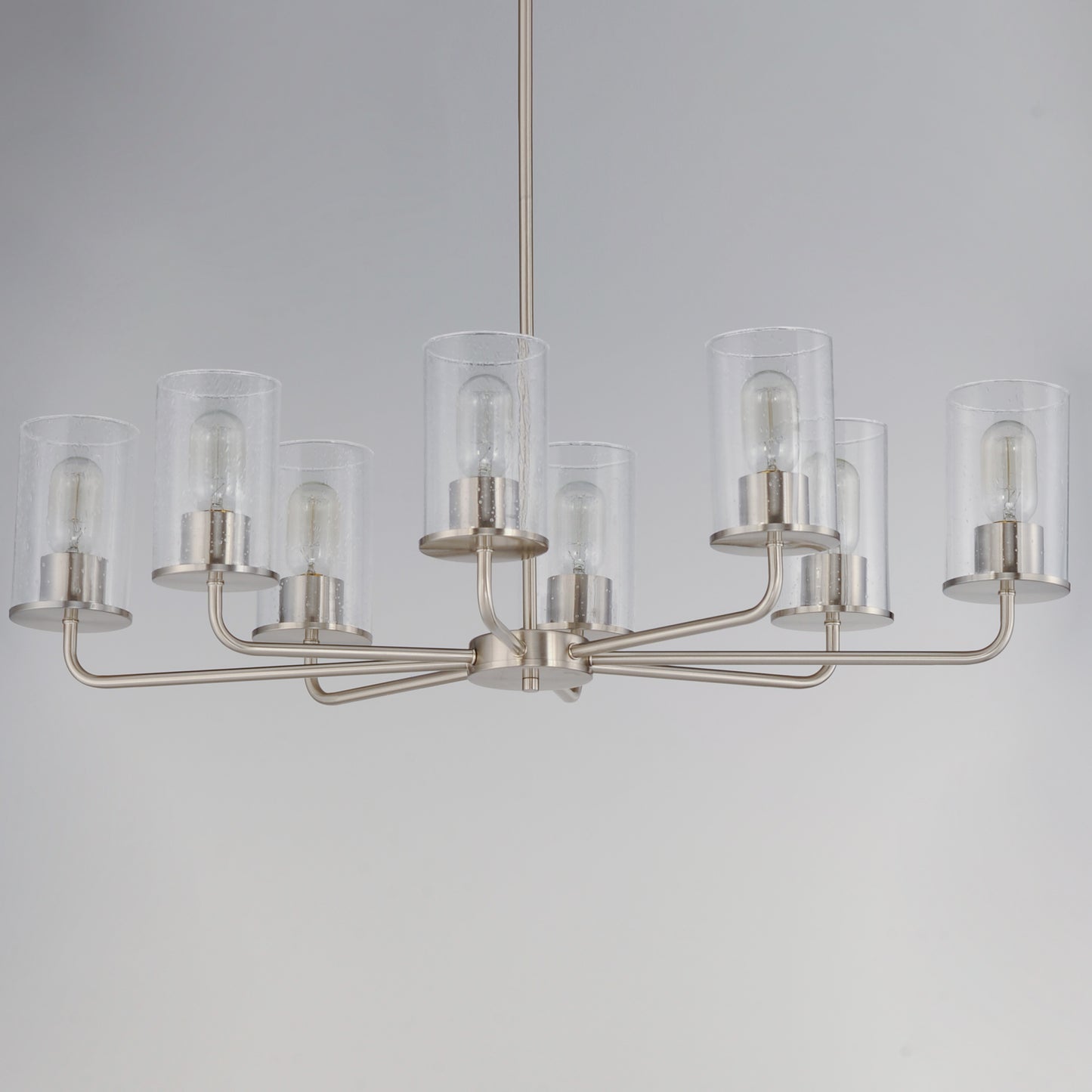 Sleek 8-Light Chandelier Satin Nickel by Maxim Lighting