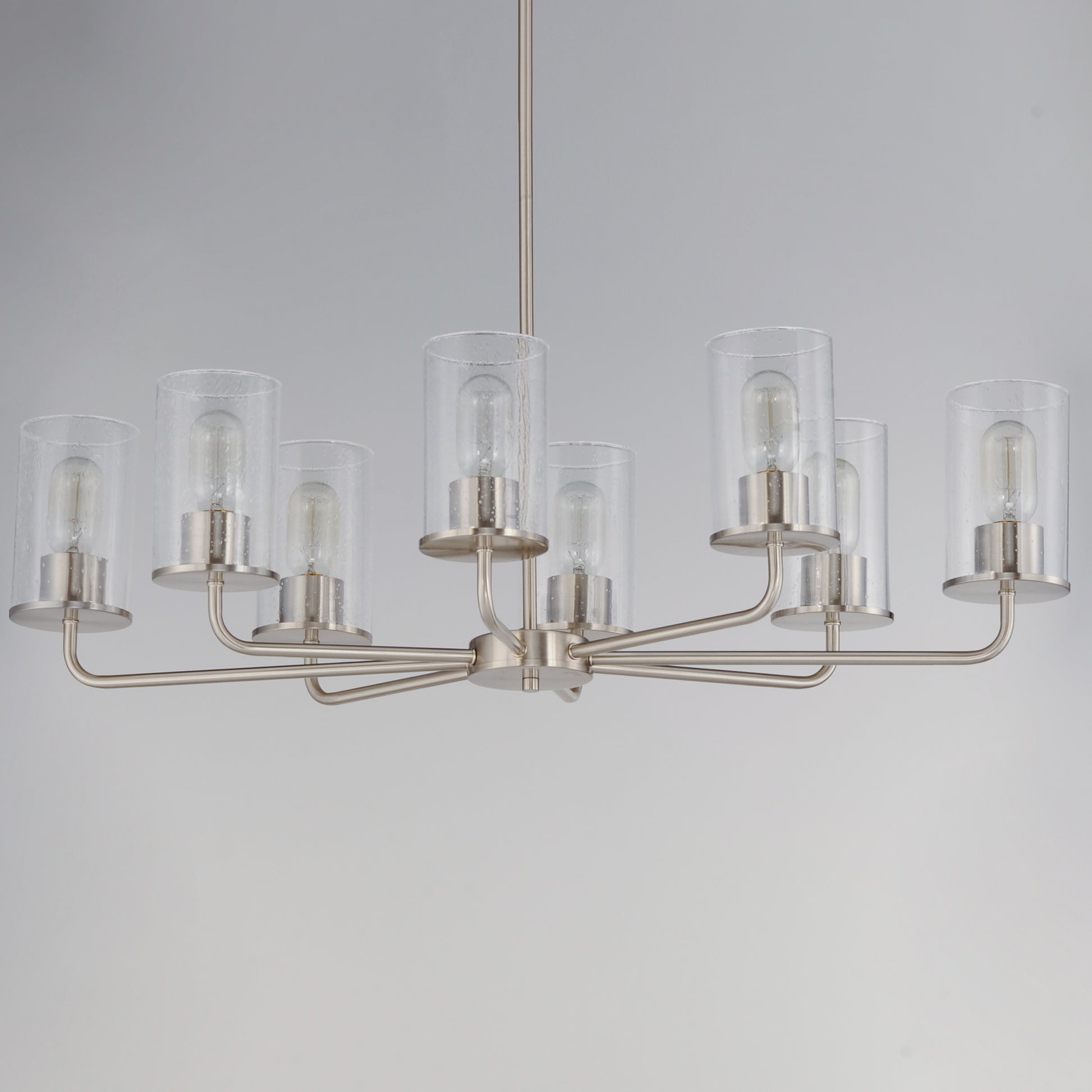 Sleek 8-Light Chandelier Satin Nickel by Maxim Lighting