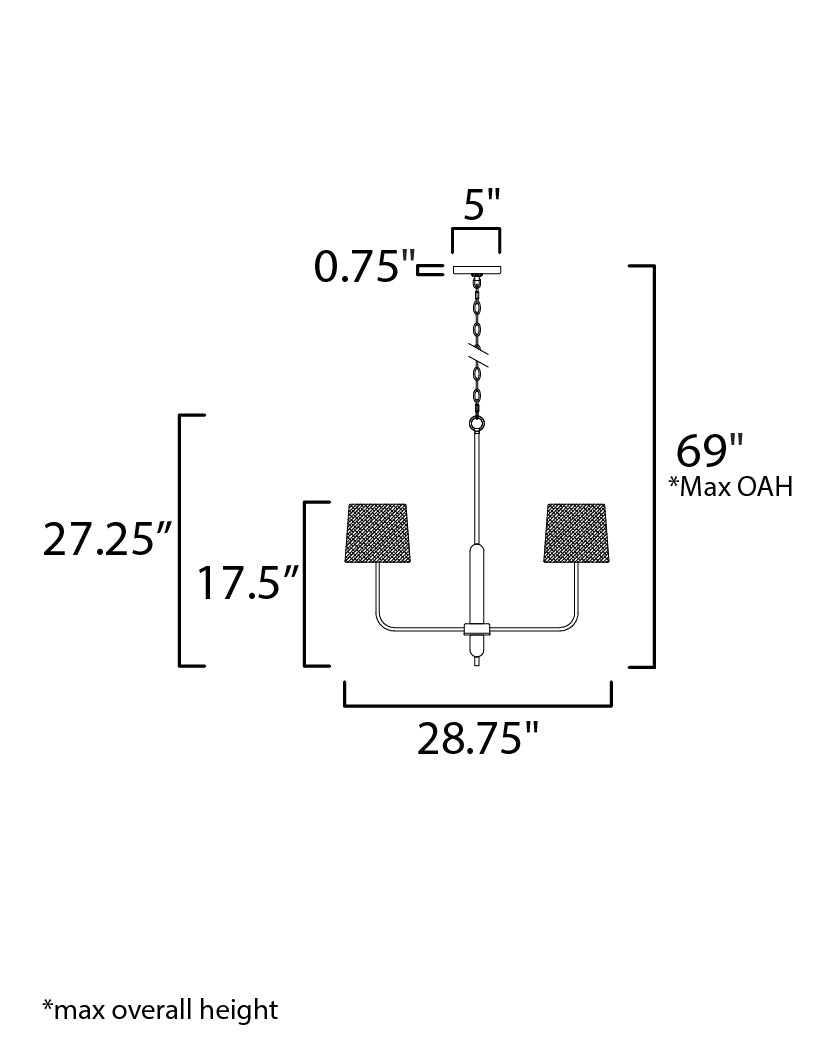 Bozeman 5-Light Chandelier Natural Wood by Maxim Lighting