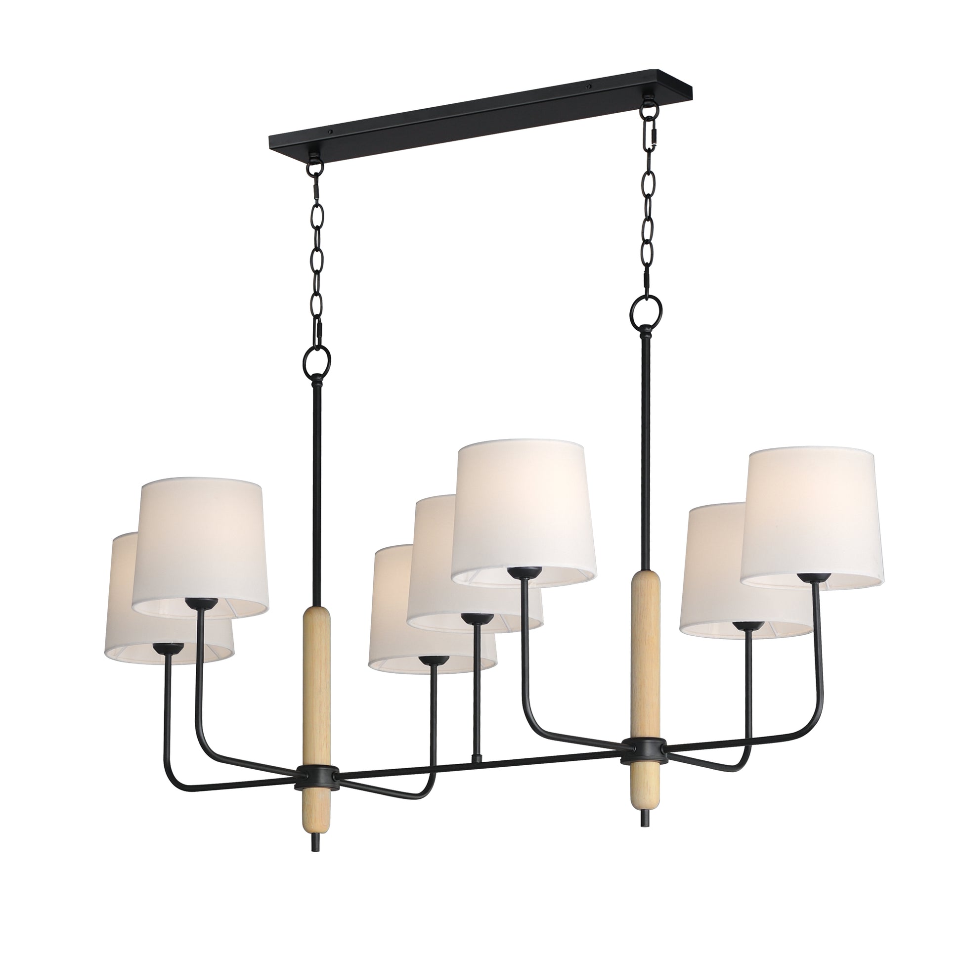 Bozeman 7-Light Linear Chandelier Natural Wood by Maxim Lighting