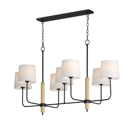 Bozeman 7-Light Linear Chandelier Natural Wood by Maxim Lighting