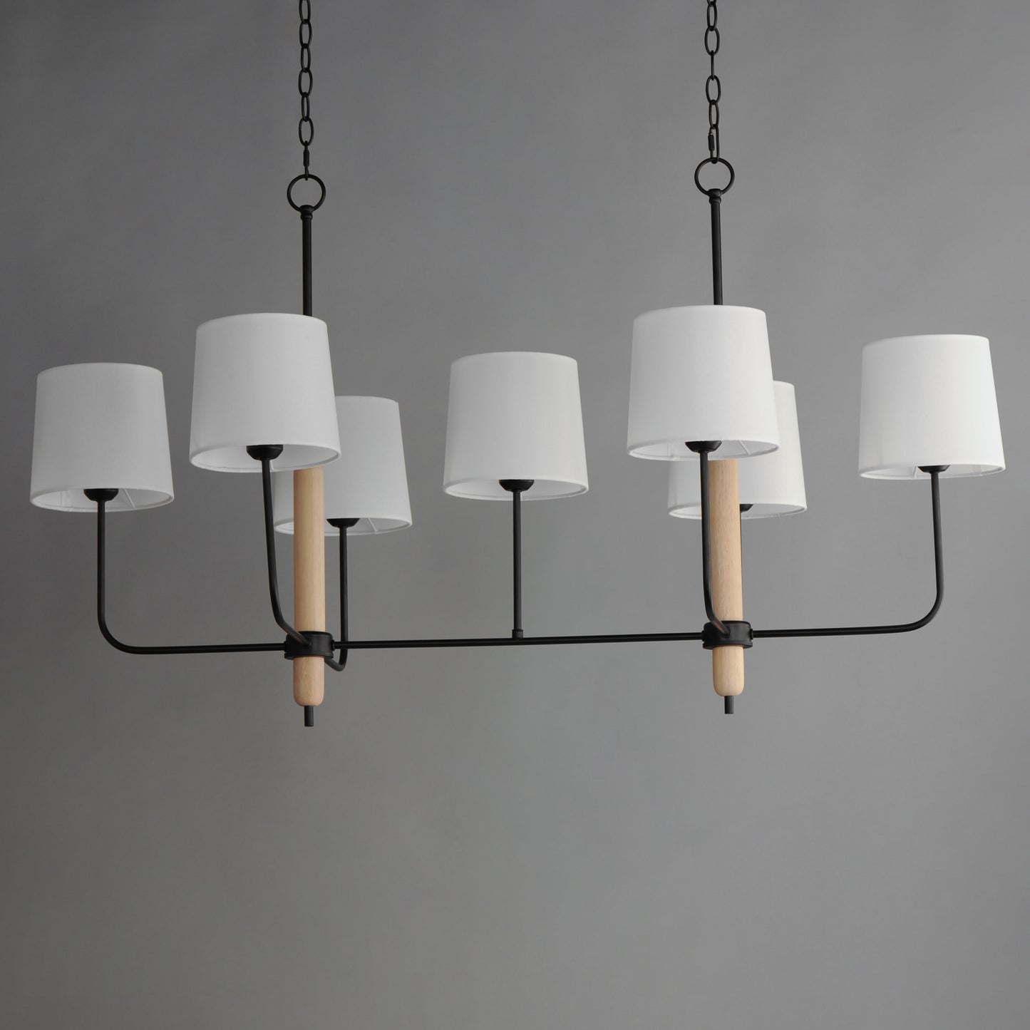 Bozeman 7-Light Linear Chandelier Natural Wood by Maxim Lighting